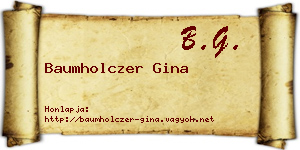 Baumholczer Gina névjegykártya